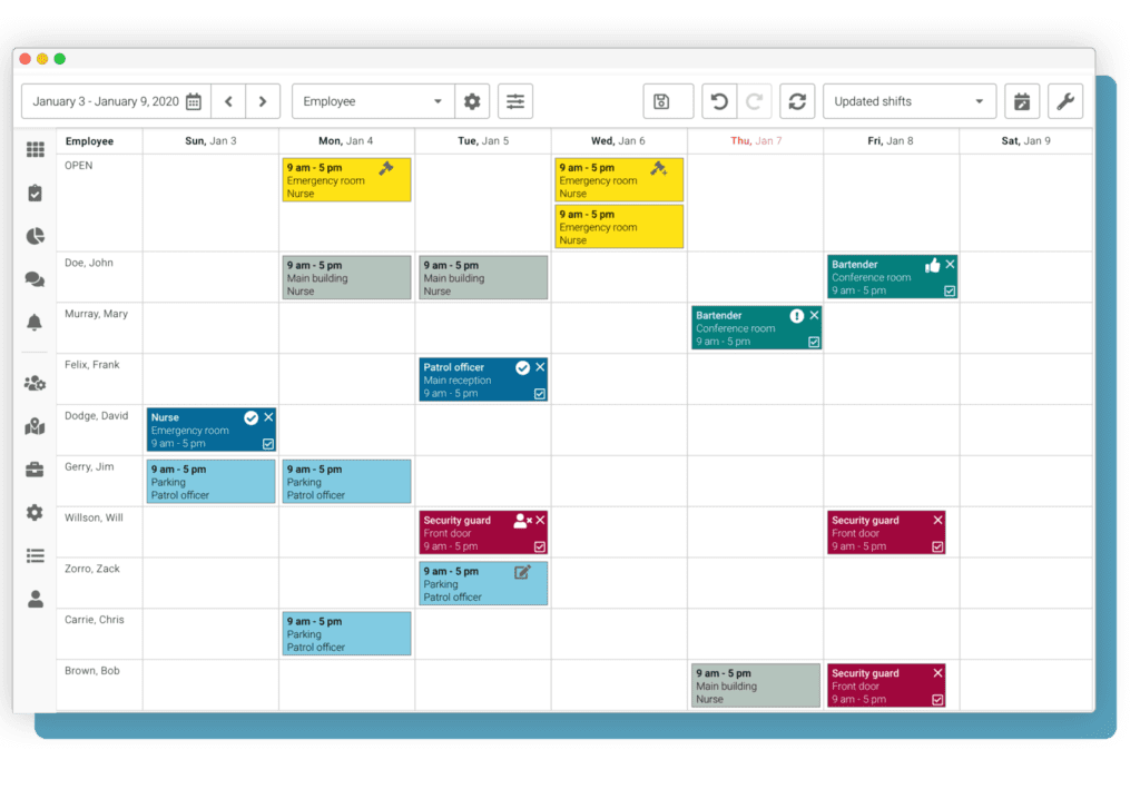Celayix scheduling user interface