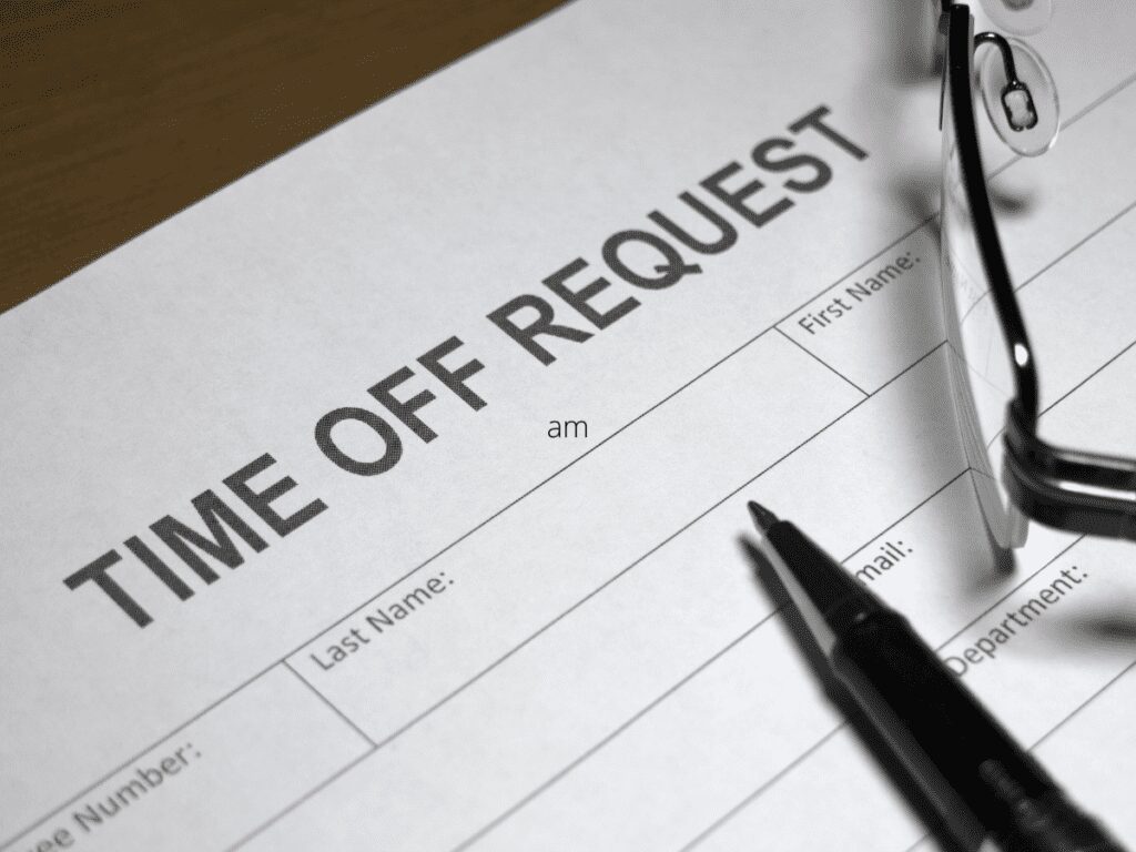 contract workers putting time-off requests?