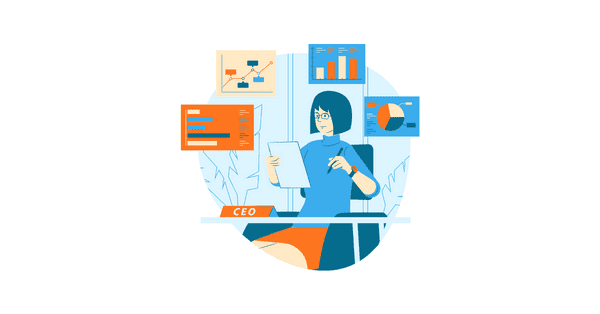 female employee working at her desk