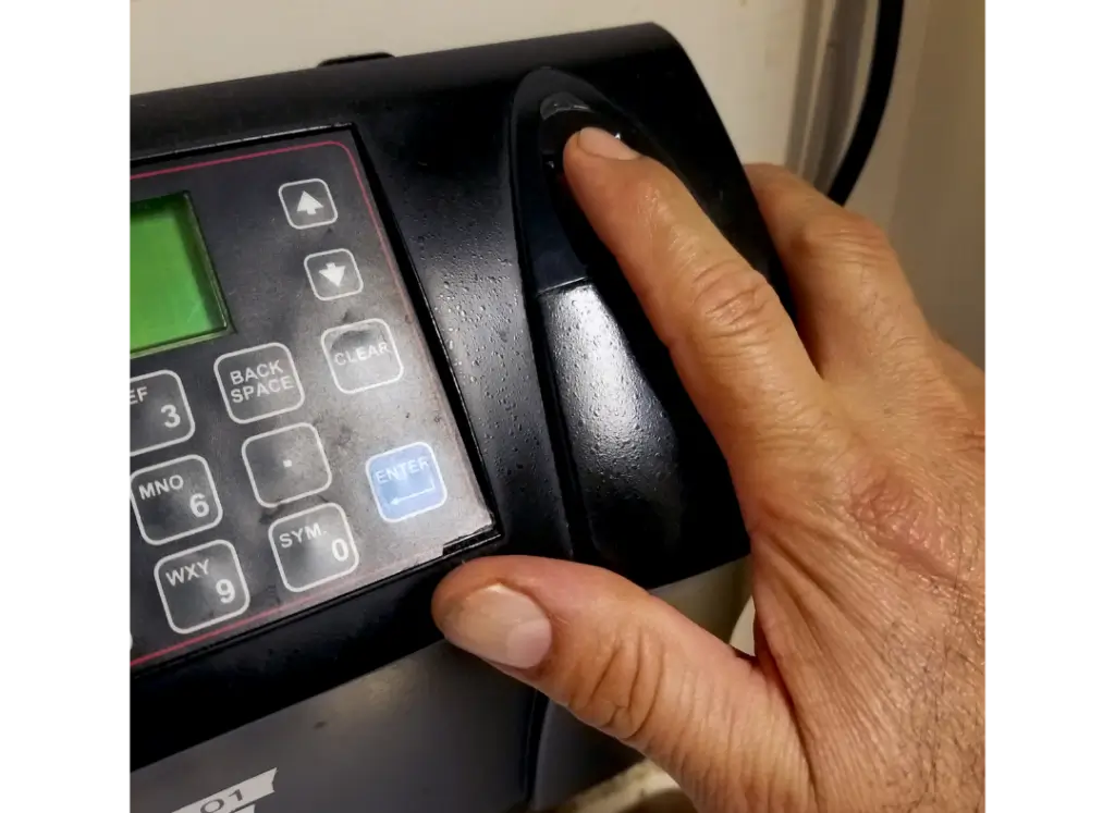 Biometric check in using fingerprint