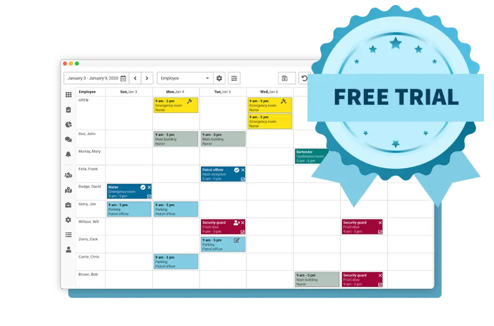 Celayix scheduling platform with Free Trial badge