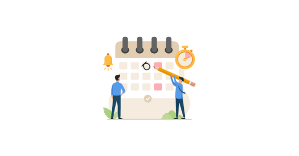 characters working on an employee schedule