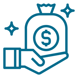 bonus or incentive pay icon
